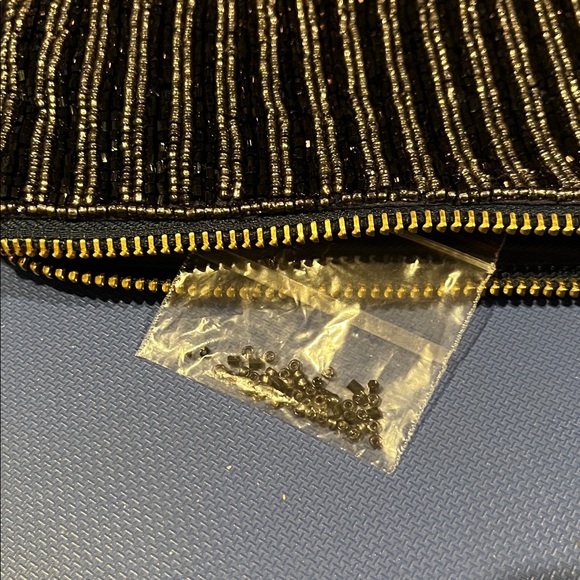 Anthropologie beaded clutch zebra NWT - Picture 4 of 9